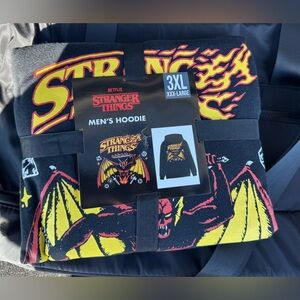 Stranger Things Men's Hellfire Graphic Hoodie, Sizes Med, 2XL, 3XL New